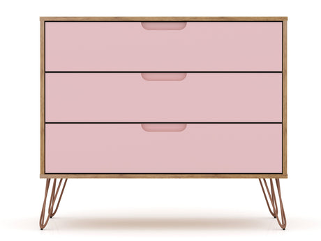 Rockefeller Dresser in Nature and Rose Pink (set of 2) - Ornate Home