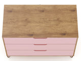 Rockefeller Dresser in Nature and Rose Pink (set of 2) - Ornate Home