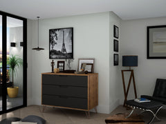 Rockefeller Dresser in Nature and Textured Grey - Ornate Home