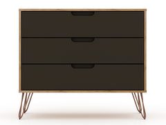 Rockefeller Dresser in Nature and Textured Grey (set of 2) - Ornate Home