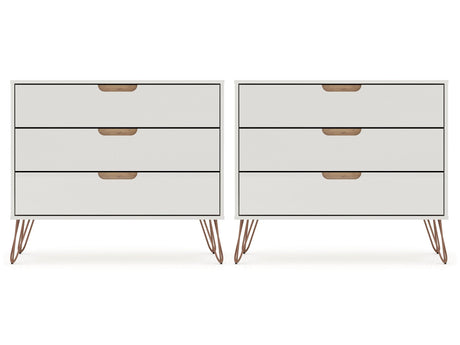 Rockefeller Dresser in Off White and Nature (set of 2) - Ornate Home