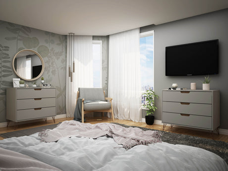 Rockefeller Dresser in Off White and Nature (set of 2) - Ornate Home