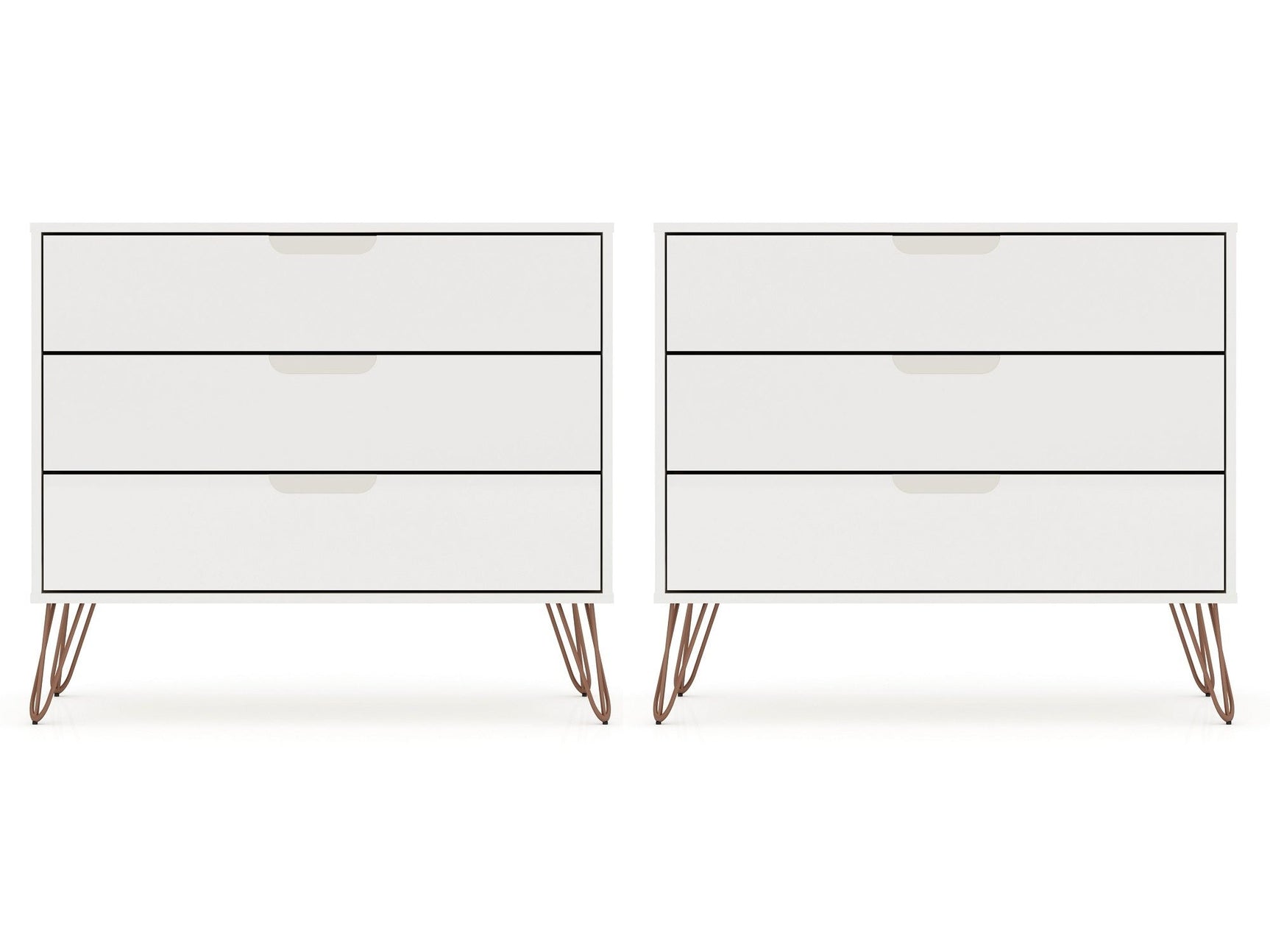 Rockefeller Dresser in White (set of 2) - Ornate Home