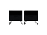Rockefeller Nightstand 1.0 in Black (set of 2) - Ornate Home
