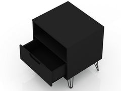 Rockefeller Nightstand 1.0 in Black (set of 2) - Ornate Home