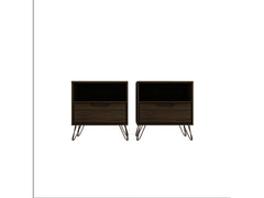 Rockefeller Nightstand 1.0 in Brown (set of 2) - Ornate Home
