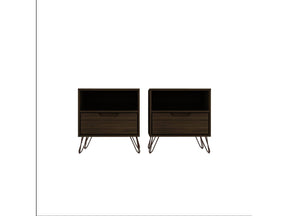 Rockefeller Nightstand 1.0 in Brown (set of 2) - Ornate Home