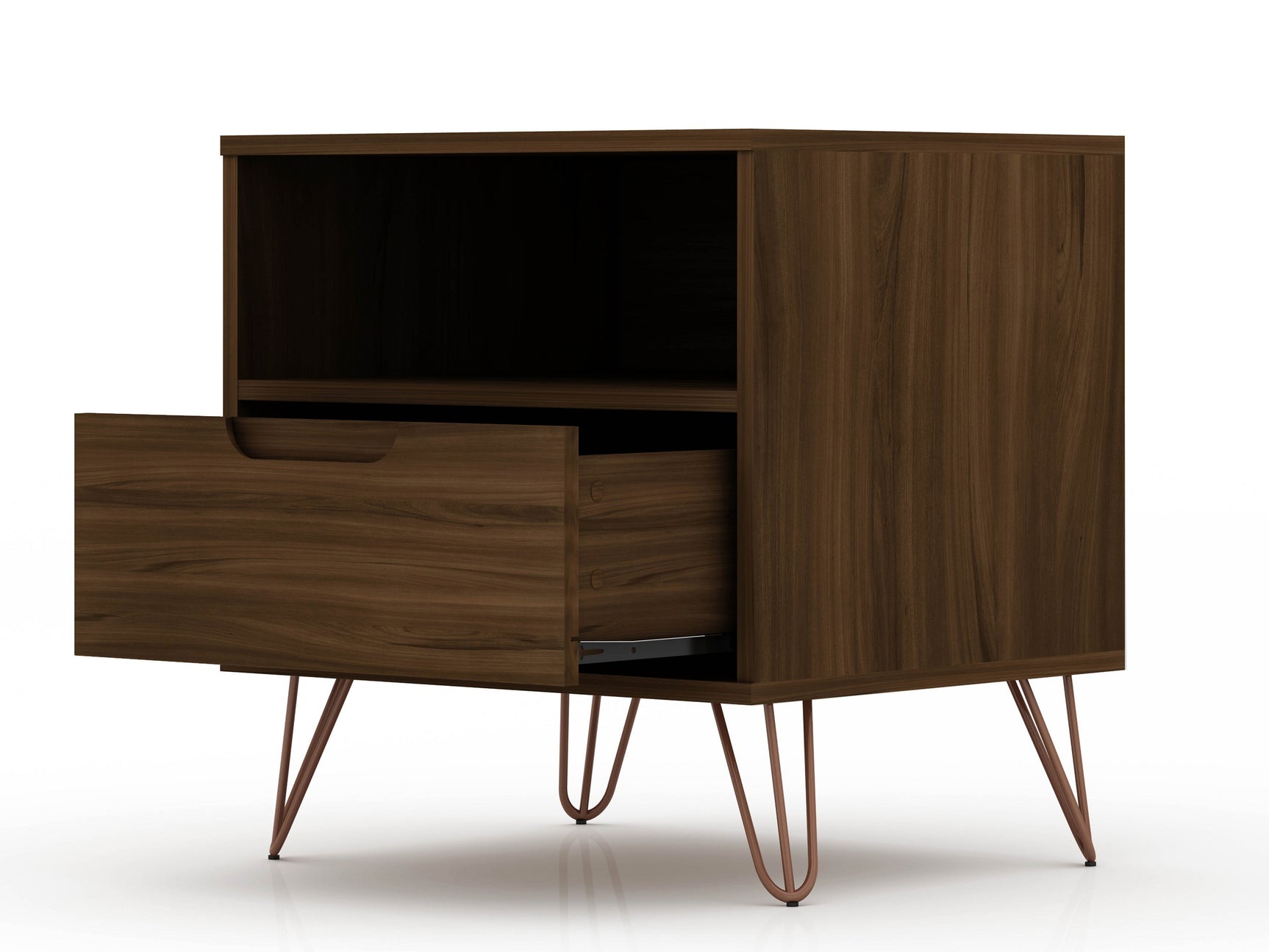 Rockefeller Nightstand 1.0 in Brown (set of 2) - Ornate Home