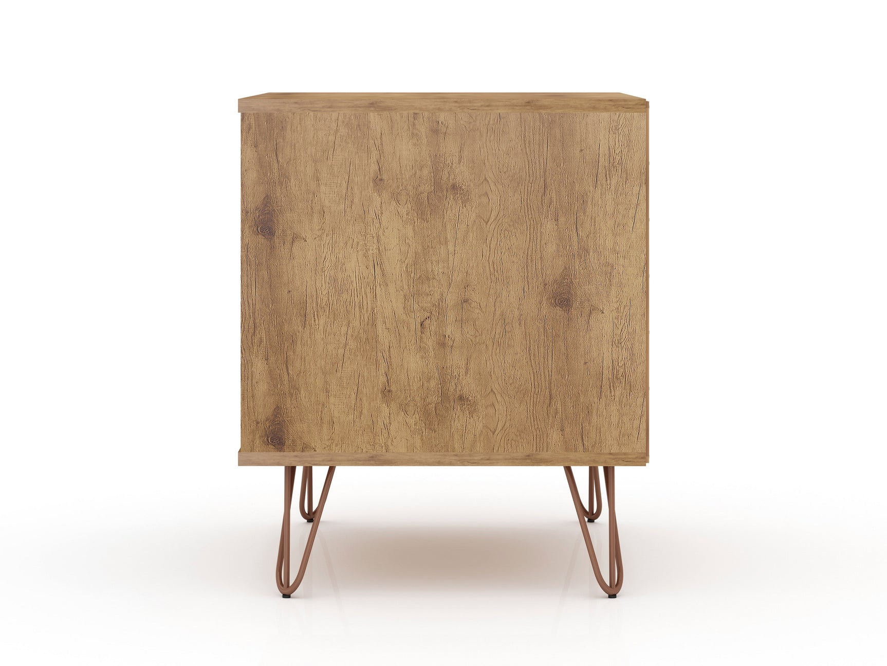 Rockefeller Nightstand 1.0 in Nature and Textured Grey (set of 2) - Ornate Home