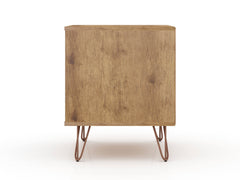 Rockefeller Nightstand 1.0 in Nature and Textured Grey (set of 2) - Ornate Home