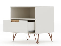 Rockefeller Nightstand 1.0 in Off White and Nature (set of 2) - Ornate Home