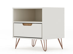 Rockefeller Nightstand 1.0 in Off White and Nature (set of 2) - Ornate Home