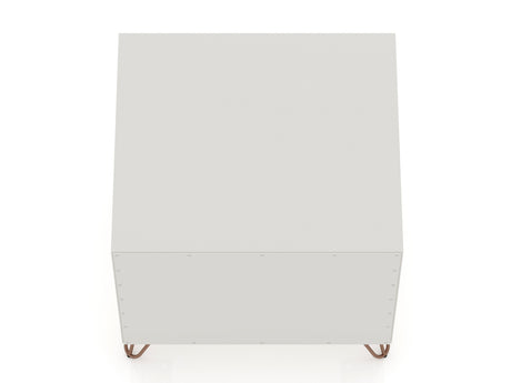 Rockefeller Nightstand 1.0 in Off White and Nature (set of 2) - Ornate Home