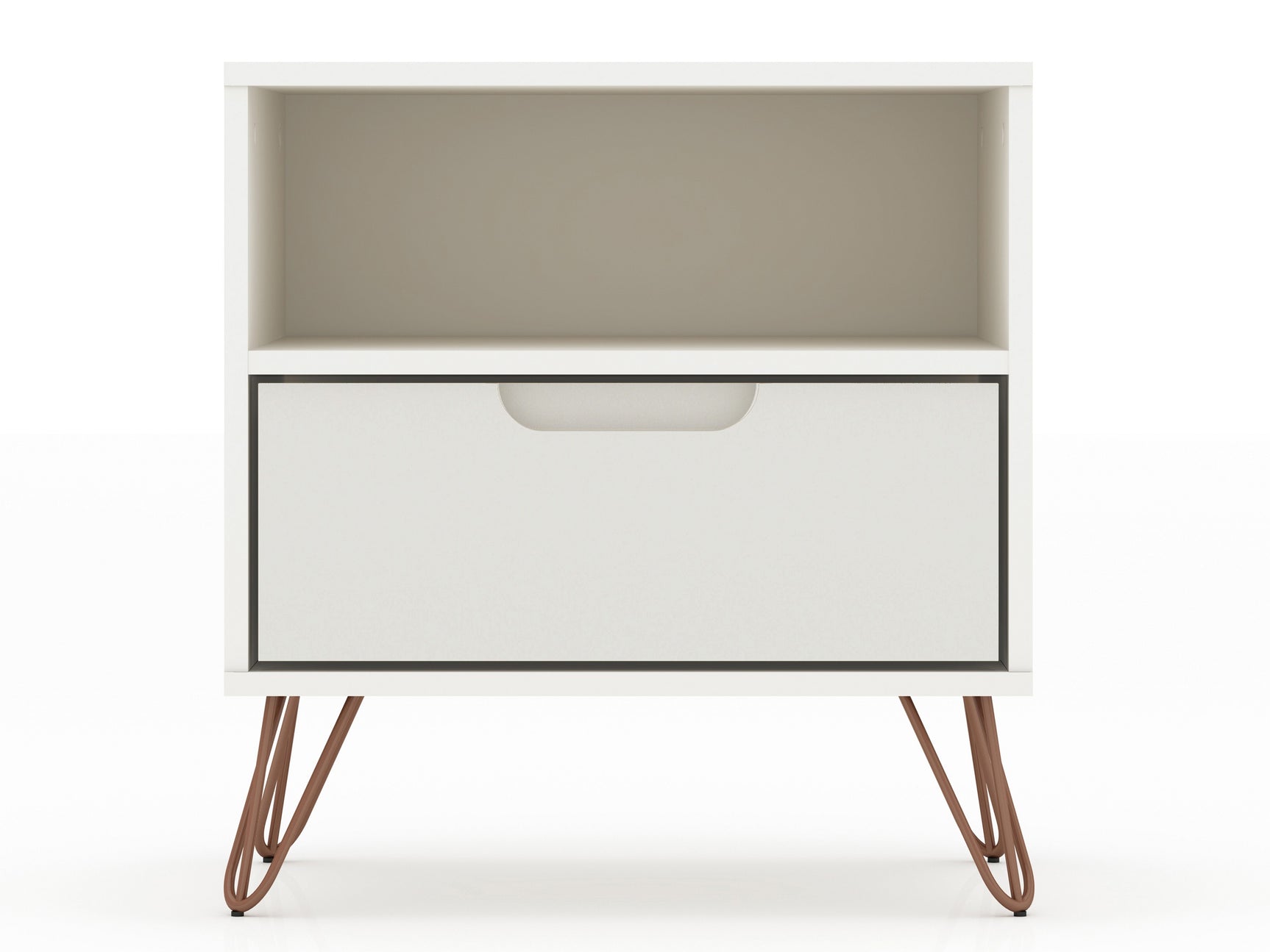 Rockefeller Nightstand 1.0 in Off White (set of 2) - Ornate Home