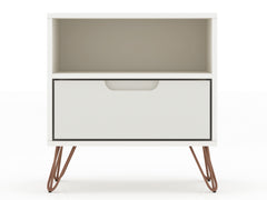 Rockefeller Nightstand 1.0 in Off White (set of 2) - Ornate Home