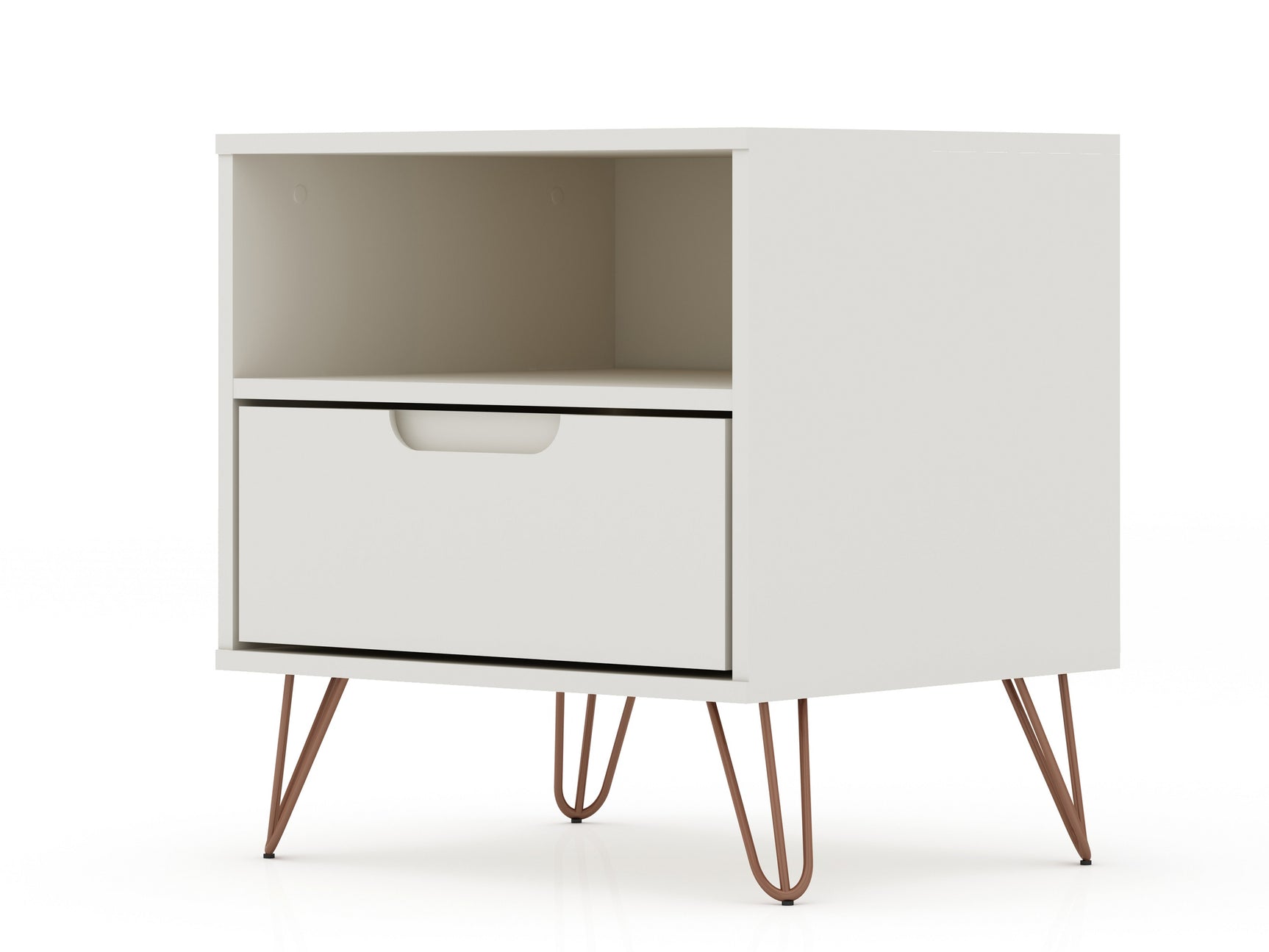 Rockefeller Nightstand 1.0 in Off White (set of 2) - Ornate Home