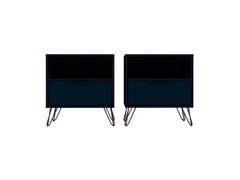 Rockefeller Nightstand 1.0 in Tatiana Midnight Blue (set of 2) - Ornate Home