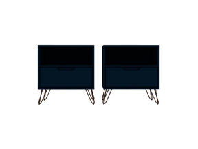 Rockefeller Nightstand 1.0 in Tatiana Midnight Blue (set of 2) - Ornate Home