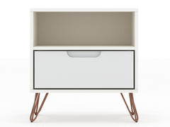 Rockefeller Nightstand 1.0 in White (set of 2) - Ornate Home