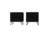 Rockefeller Nightstand 2.0 in Black (set of 2) - Ornate Home