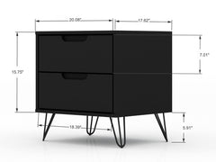 Rockefeller Nightstand 2.0 in Black (set of 2) - Ornate Home