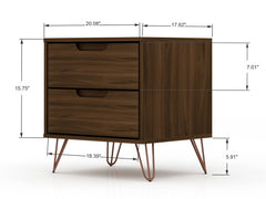 Rockefeller Nightstand 2.0 in Brown (set of 2) - Ornate Home