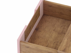 Rockefeller Nightstand 2.0 in Nature and Rose Pink (set of 2) - Ornate Home