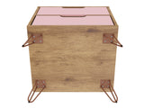 Rockefeller Nightstand 2.0 in Nature and Rose Pink (set of 2) - Ornate Home