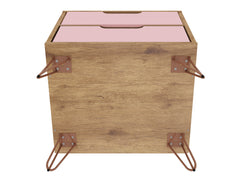 Rockefeller Nightstand 2.0 in Nature and Rose Pink (set of 2) - Ornate Home