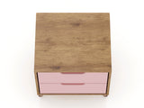 Rockefeller Nightstand 2.0 in Nature and Rose Pink (set of 2) - Ornate Home