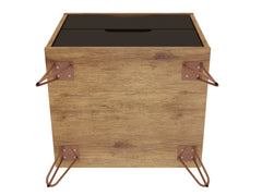 Rockefeller Nightstand 2.0 in Nature and Textured Grey (set of 2) - Ornate Home