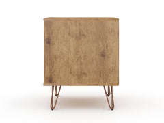 Rockefeller Nightstand 2.0 in Nature and Textured Grey (set of 2) - Ornate Home