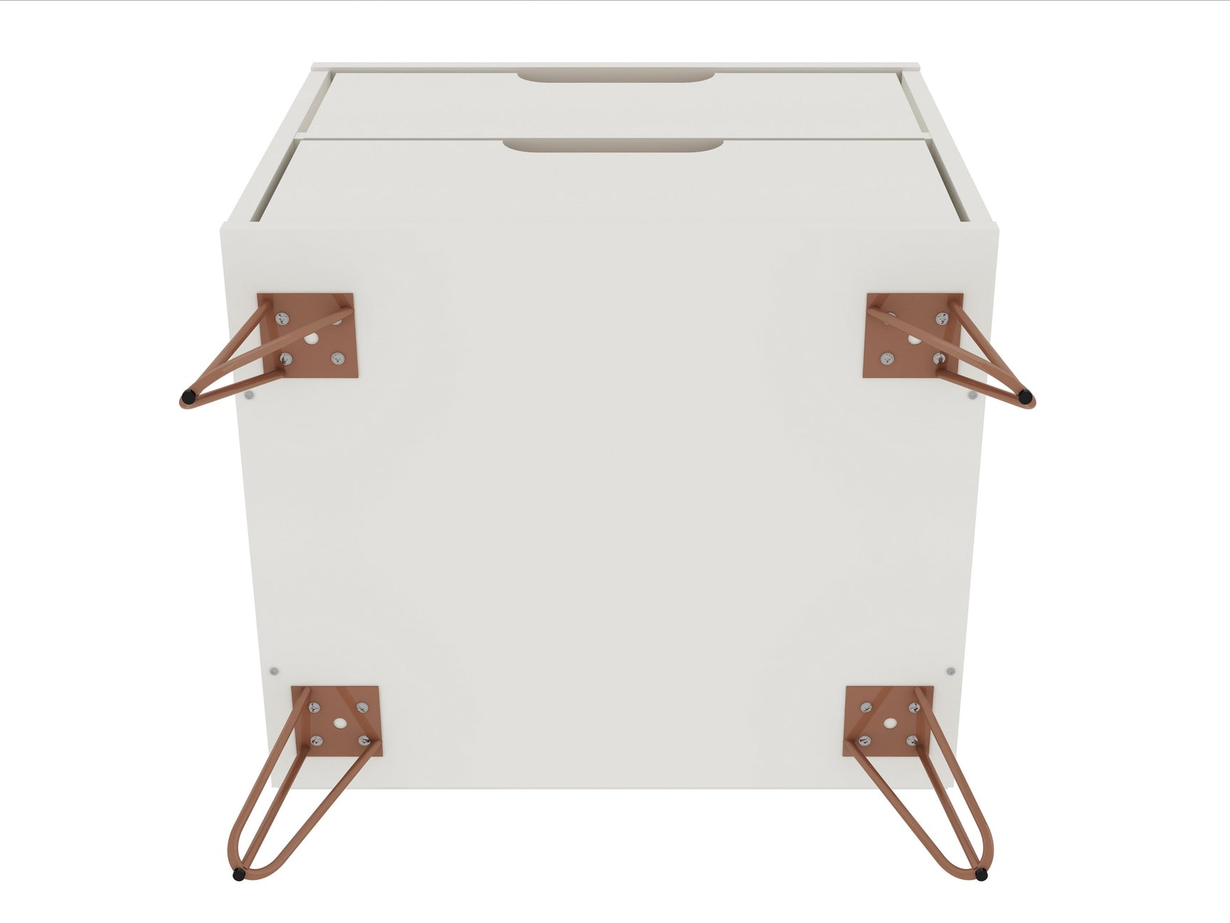 Rockefeller Nightstand 2.0 in Off White and Nature (set of 2) - Ornate Home