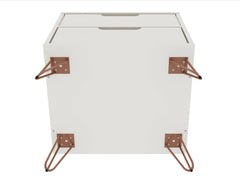 Rockefeller Nightstand 2.0 in Off White and Nature (set of 2) - Ornate Home
