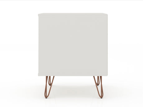 Rockefeller Nightstand 2.0 in Off White and Nature (set of 2) - Ornate Home