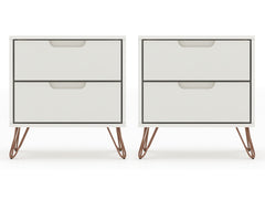 Rockefeller Nightstand 2.0 in Off White (set of 2) - Ornate Home