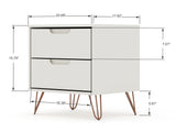 Rockefeller Nightstand 2.0 in Off White (set of 2) - Ornate Home