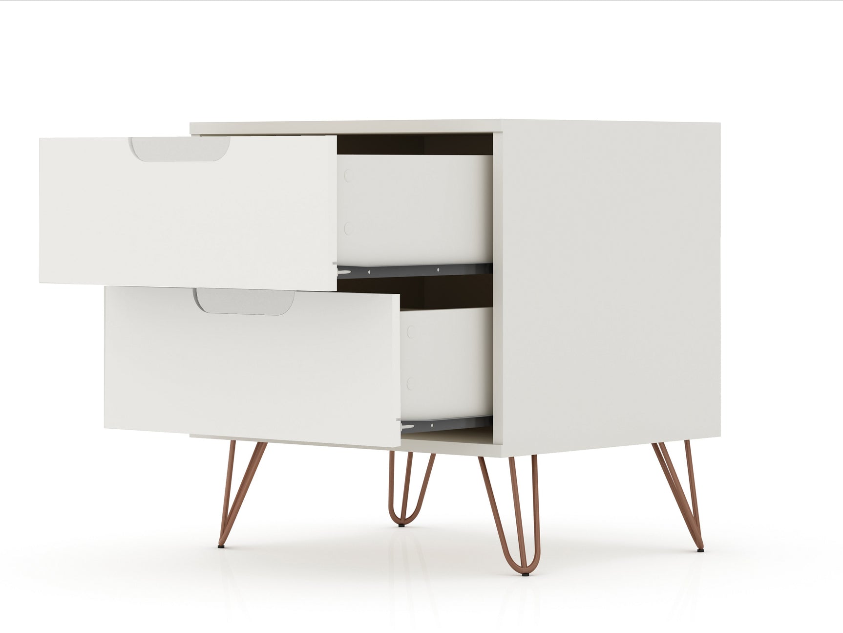Rockefeller Nightstand 2.0 in Off White (set of 2) - Ornate Home