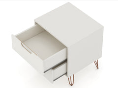 Rockefeller Nightstand 2.0 in Off White (set of 2) - Ornate Home