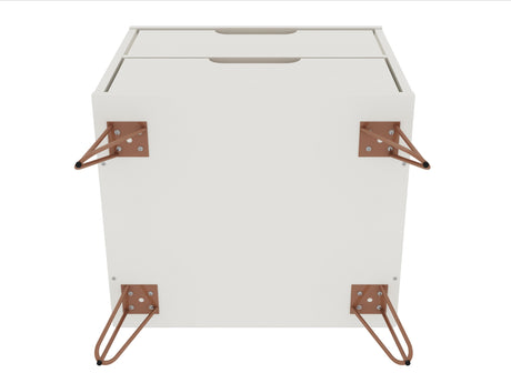 Rockefeller Nightstand 2.0 in Off White (set of 2) - Ornate Home