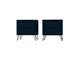 Rockefeller Nightstand 2.0 in Tatiana Midnight Blue (set of 2) - Ornate Home