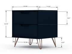 Rockefeller Nightstand 2.0 in Tatiana Midnight Blue (set of 2) - Ornate Home