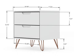 Rockefeller Nightstand 2.0 in White (set of 2) - Ornate Home