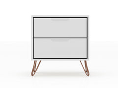 Rockefeller Nightstand 2.0 in White (set of 2) - Ornate Home