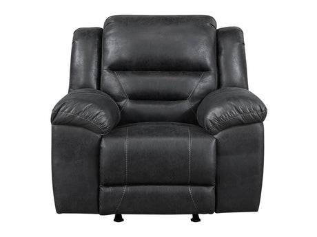 Rocker Reclining Black Chair - Ornate Home