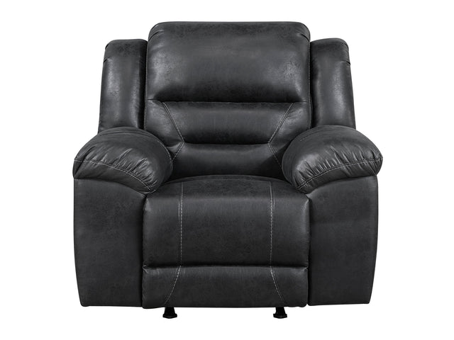 Rocker Reclining Black Chair - Ornate Home