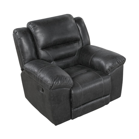 Rocker Reclining Black Chair - Ornate Home