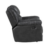 Rocker Reclining Black Chair - Ornate Home