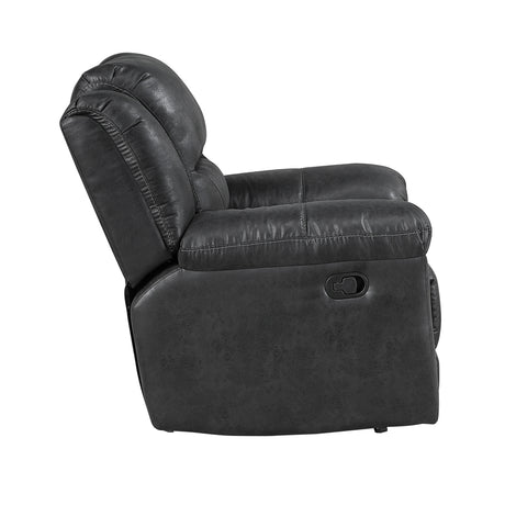 Rocker Reclining Black Chair - Ornate Home