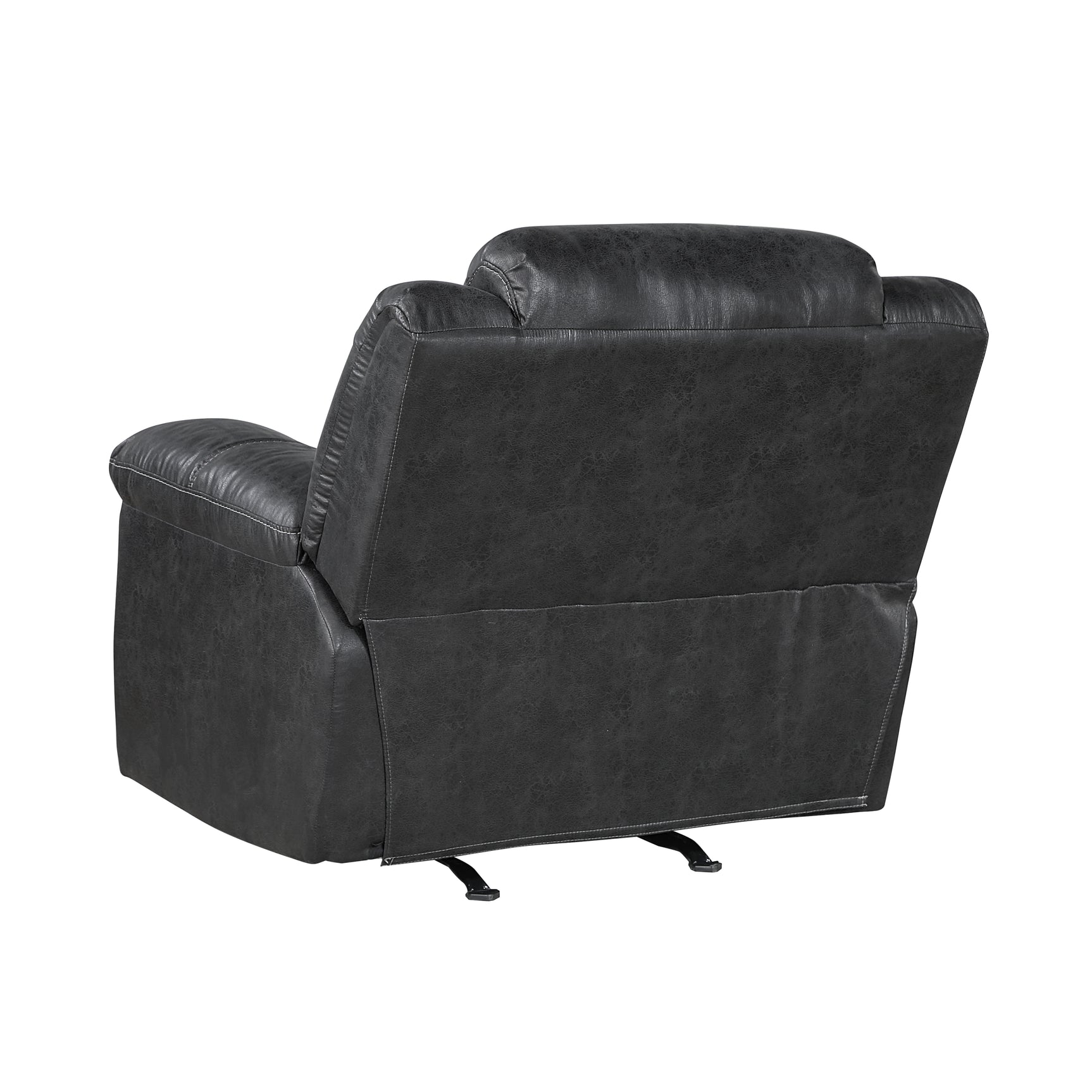 Rocker Reclining Black Chair - Ornate Home